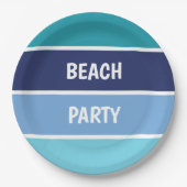 Horizontaal koelen Striped Papieren Bordje (Voorkant)