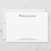 Horizontaal Lang Dun Bedrijf Logo Aangepast Notitiekaartje (Voorkant)