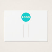 Horizontaal Logo White Hair Clip Display Visitekaartje (Voorkant)