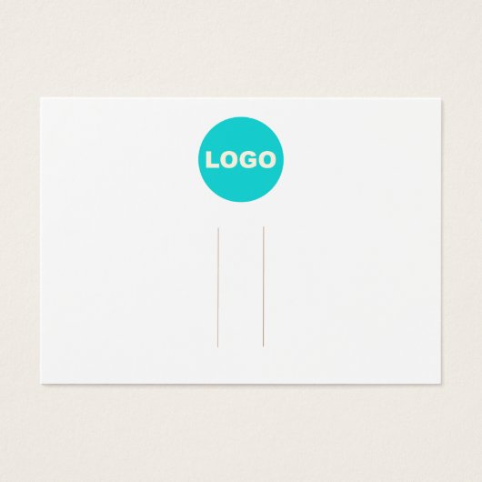 Horizontaal Logo White Hair Clip Display Visitekaartje (Voorkant)