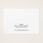 Horizontaal Logo White Hair Clip Display Visitekaartje (Achterkant)