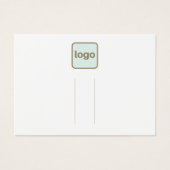 Horizontaal Logo White Hair Clip Display Visitekaartje (Voorkant)