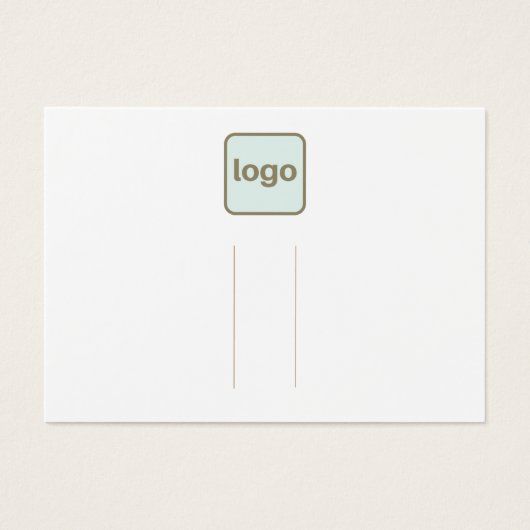 Horizontaal Logo White Hair Clip Display Visitekaartje (Voorkant)