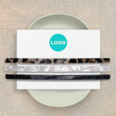 Horizontaal Logo White Hair Clip Display Visitekaartje