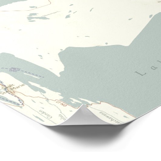 Horizontaal meer van het ongekende Michigan Poster (Hoek)