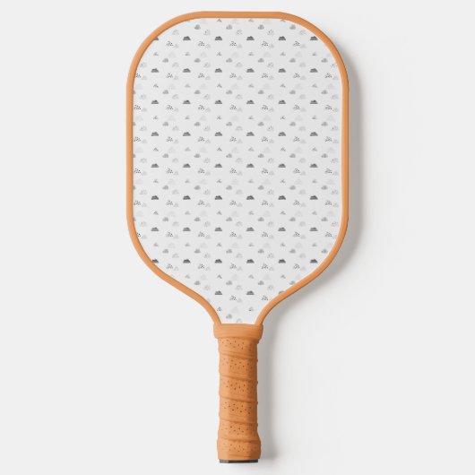 Horizontaal, middelgrijs pickleball paddle (Voorkant)