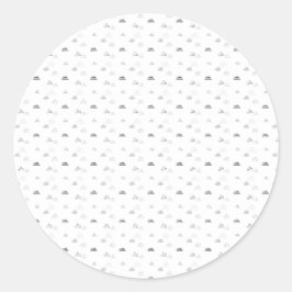 Horizontaal, middelgrijs ronde sticker