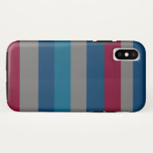 Horizontaal modern Bordeaux lijnen patroon Case-Mate iPhone Case (Achterkant (horizontaal))
