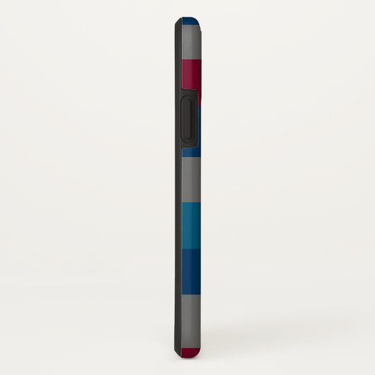 Horizontaal modern Bordeaux lijnen patroon Case-Mate iPhone Case (Achterkant / rechts)