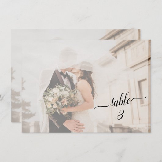 Horizontaal ✨ Mooi Vervaagd Paar Trouwfoto (Voorkant / Achterkant)