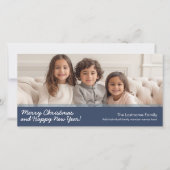 Horizontaal of panoramisch kerstfeest feestdagenkaart (Voorkant)