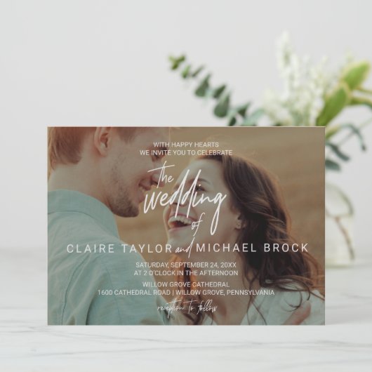 Horizontaal overleggen foto's kaart (Staand voorkant)