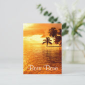 Horizontaal palmzonnestelsel op Bora Bora Briefkaart (Staand voorkant)
