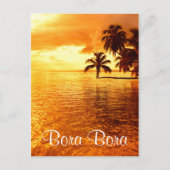 Horizontaal palmzonnestelsel op Bora Bora Briefkaart (Voorkant)