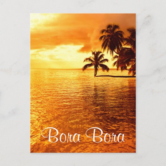 Horizontaal palmzonnestelsel op Bora Bora Briefkaart (Voorkant)