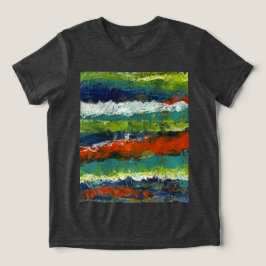 horizontaal patroon Tri-Blend shirt