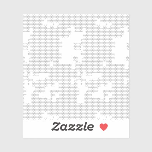 Horizontaal, porselein, SeaCustom-Cut vinyl Sticke Sticker (Vel)