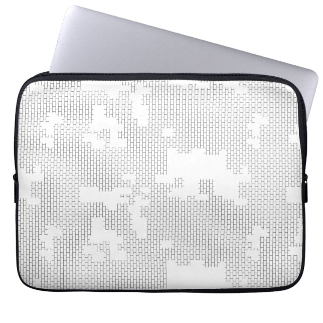 Horizontaal, porselein, Seashell Electronics Bag Laptop Sleeve (Voorkant)