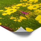 Horizontaal Poster met gele bloem (Hoek)