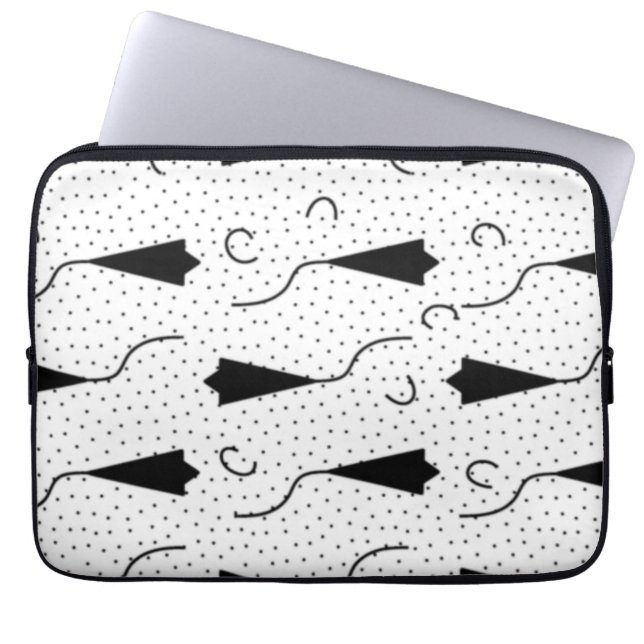 Horizontaal, Quill Grey Electronics Bag Laptop Sleeve (Voorkant)