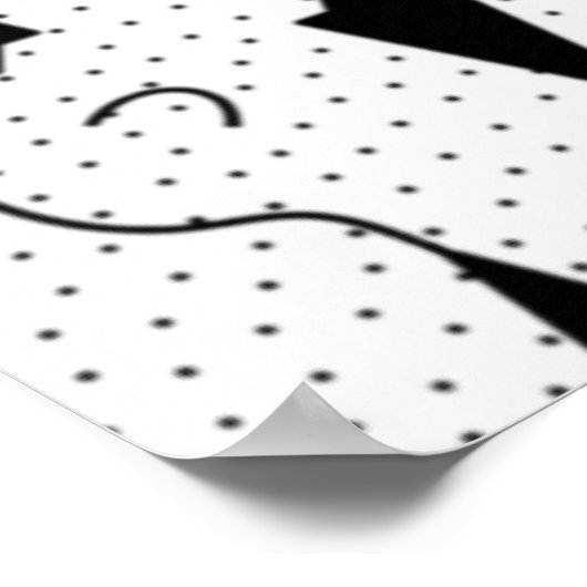 Horizontaal, Quill Grey Pedestal Sign Poster (Hoek)