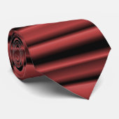 Horizontaal rood en zwart Stropdas (Opgerold)