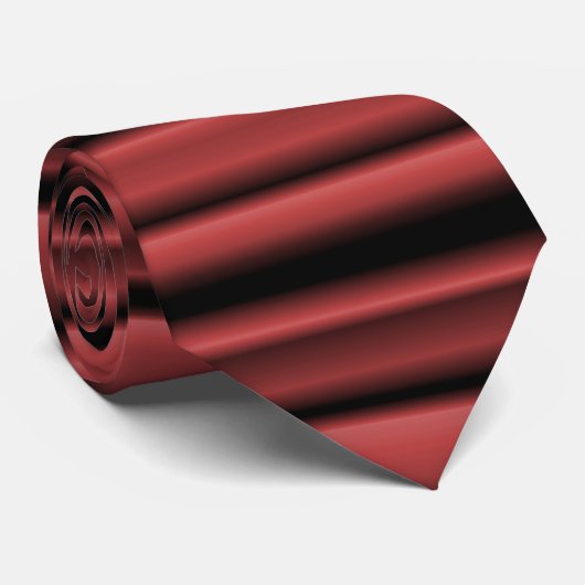 Horizontaal rood en zwart Stropdas (Opgerold)