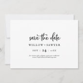 Horizontaal script opslaan Datum Save The Date (Voorkant)