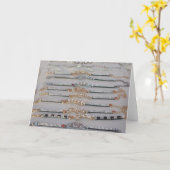 Horizontaal Sjabloon, slanke Kaart (Gele Bloem)