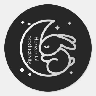 Horizontaal slaappatroon voor productiviteit ronde sticker