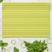 Horizontaal Stripes Chartreuse Yellow Pattern Theedoek (Gevouwen)
