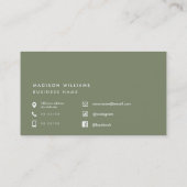 Horizontaal stripesjabloon voor koepelkoek visitekaartje (Achterkant)