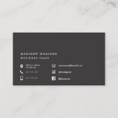 Horizontaal stripmonogram van de koepel visitekaartje (Achterkant)