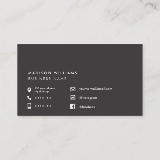 Horizontaal stripmonogram van de koepel visitekaartje (Achterkant)