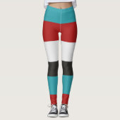 Horizontaal strippatroon donkergrijs leggings (Voorkant)