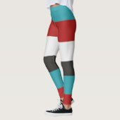 Horizontaal strippatroon donkergrijs leggings (Links)