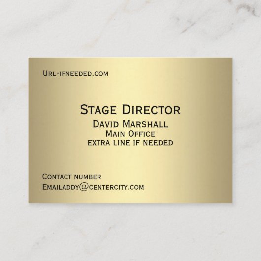 Horizontaal theater visitekaartje (Achterkant)