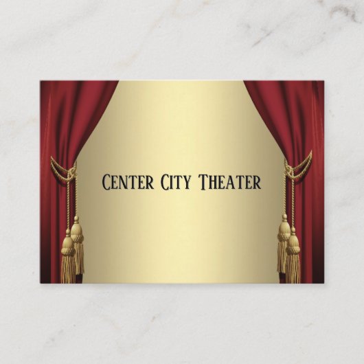 Horizontaal theater visitekaartje (Voorkant)