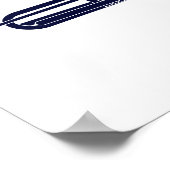 Horizontaal Trumpet Solid Blue Musician Grafisch Poster (Hoek)