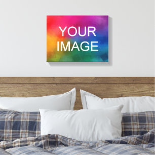 Horizontaal Upload uw foto afbeelding logo Canvas Afdruk