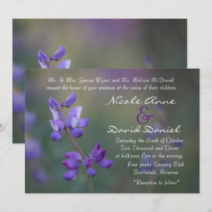 horizontaal veld Lupine-uitnodiging Kaart