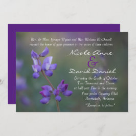 horizontaal veld Lupine-uitnodiging Kaart