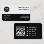 Horizontaal Visitekaartje QR-code (Voorkant / Achterkant)