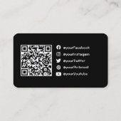 Horizontaal Visitekaartje QR-code (Achterkant)