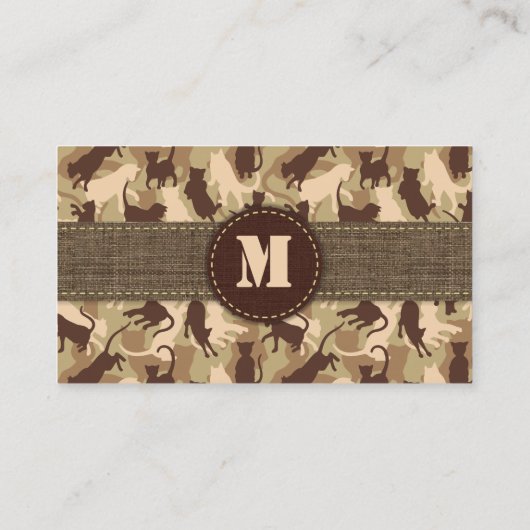 Horizontaal Visitekaartje van de woestijnCamouflag (Achterkant)