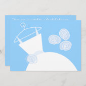 Horizontaal vrijgezellenfeest voor bruiloft Gown B Kaart (Voorkant / Achterkant)