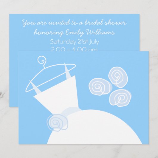 Horizontaal vrijgezellenfeest voor bruiloft Gown B Kaart (Voorkant / Achterkant)