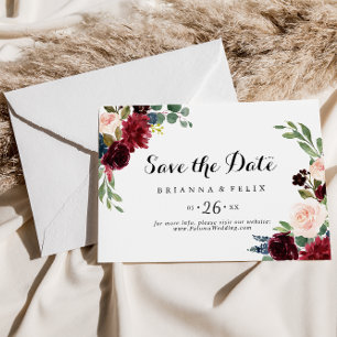 Horizontaal weduwschap tussen de Robuuste Bourgogn Save The Date