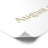 Horizontaal wit gouden elegante trouw welkom bord poster (Hoek)