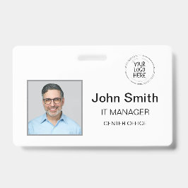 Horizontaal wit ID-badge Badge